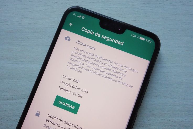 Copias de seguridad en Whatsapp.